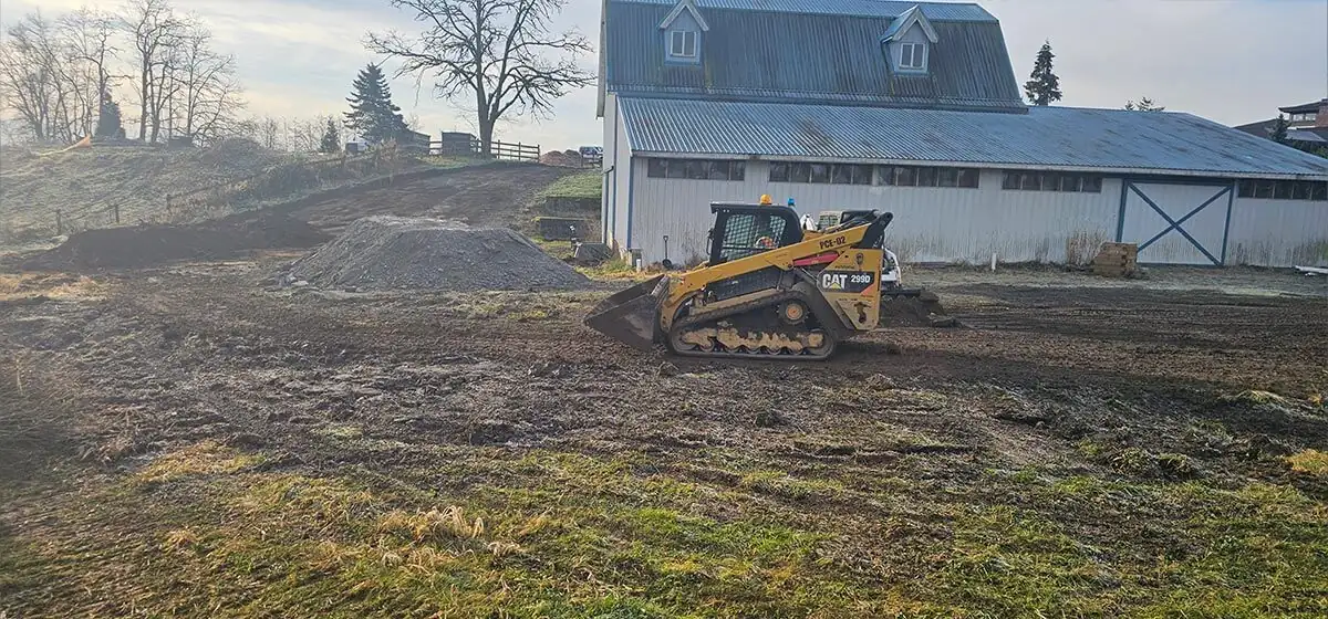 Building a new gravel farm driveway