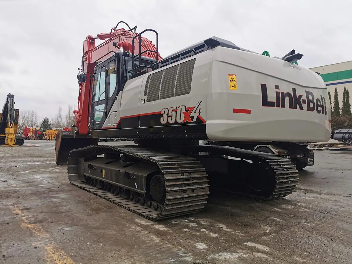 Large excavator at the disposal facility
