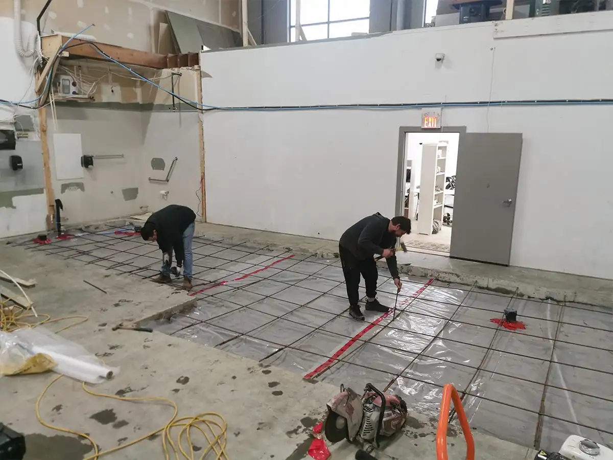 Slab preparation after backfill