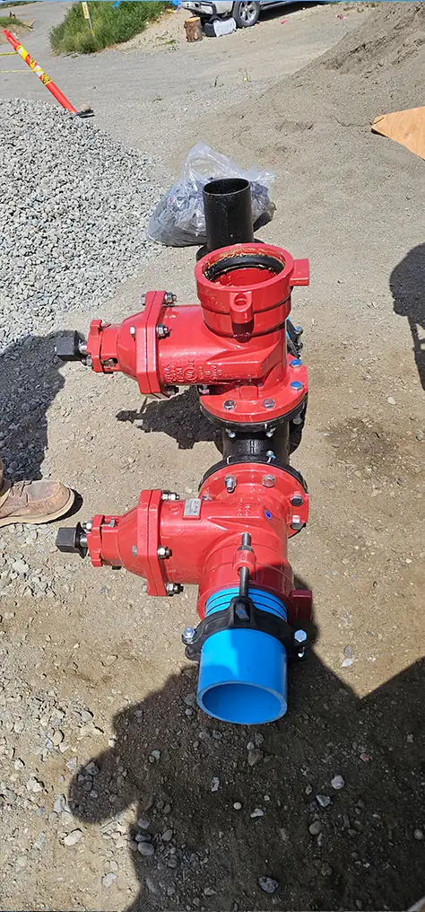 New hydrant valves ready for installation